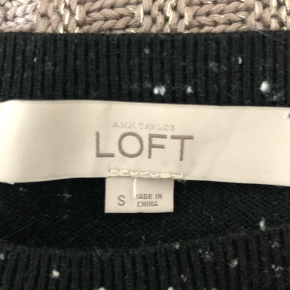 LOFT Black Long sleeve sweater Dress Size Small - Picture 7 of 9